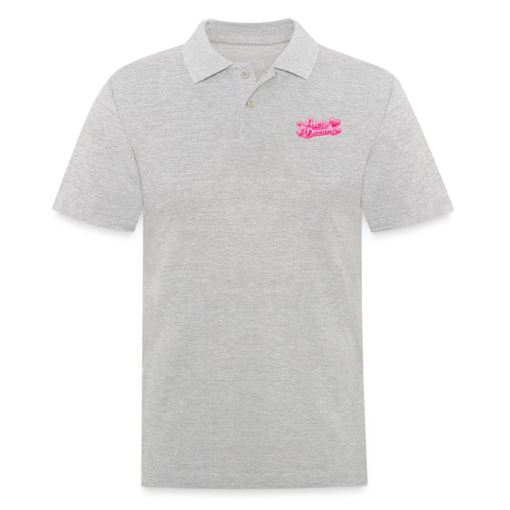 Lucy Dream Fan Polo-Shirt (Männer) - grau meliert - heather grey