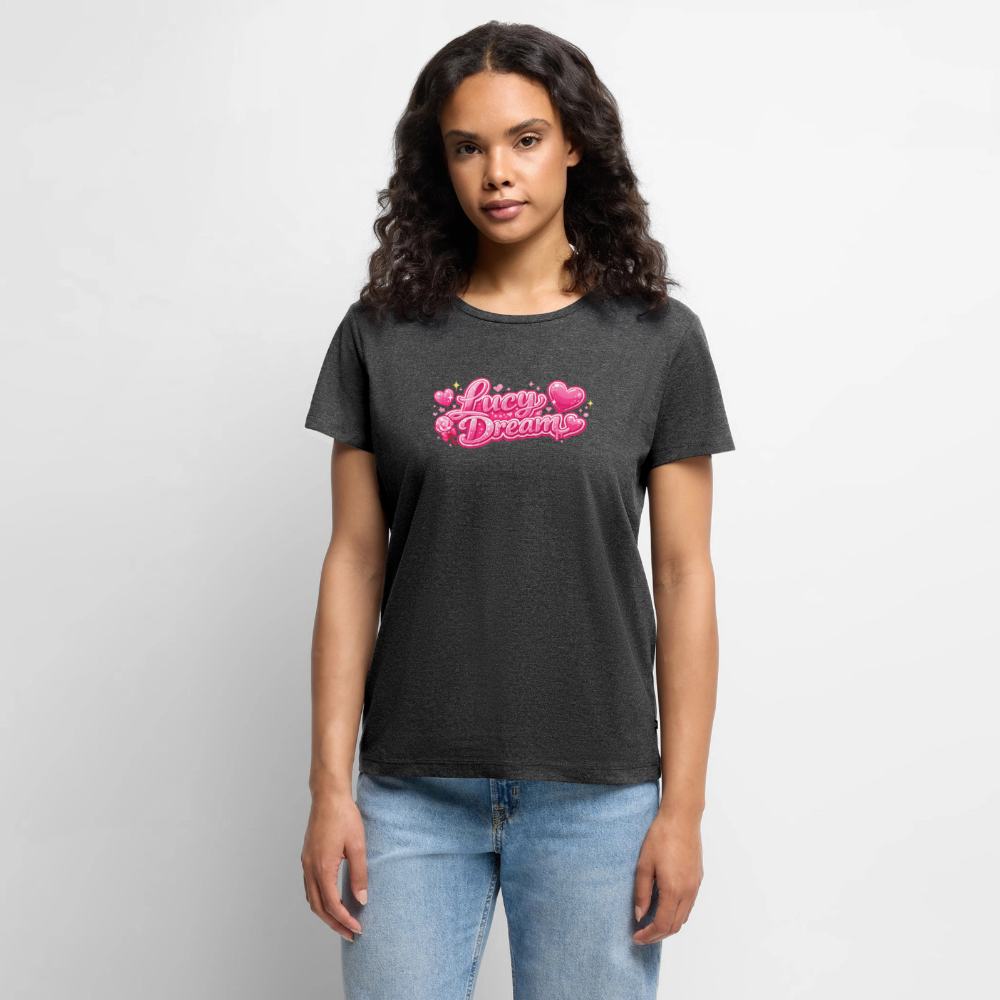 Lucy Dream Premium Fan T-Shirt (Frauen) - anthrazit meliert - heather anthracite