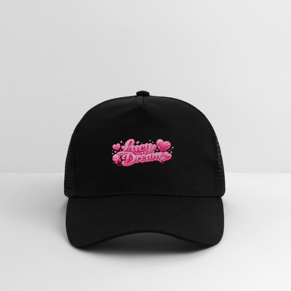 Lucy Dream Fan Trucker Cap - black/black