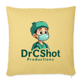DrCShot Fan Kissenbezug (45x45 cm) - hellgelb - washed yellow