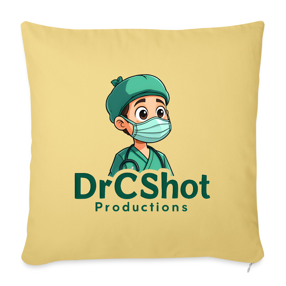DrCShot Fan Kissenbezug (45x45 cm) - hellgelb - washed yellow