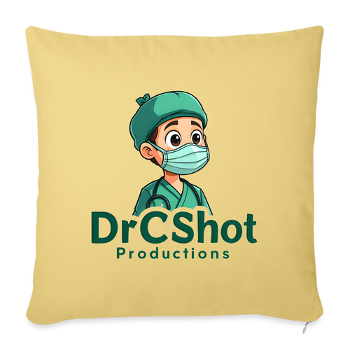 DrCShot Fan Kissenbezug (45x45 cm) - hellgelb - washed yellow