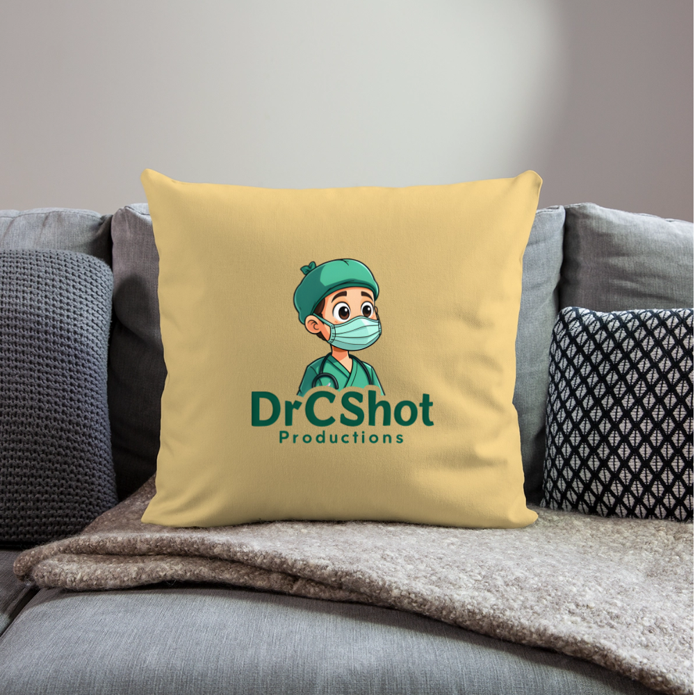 DrCShot Fan Kissenbezug (45x45 cm) - hellgelb - washed yellow