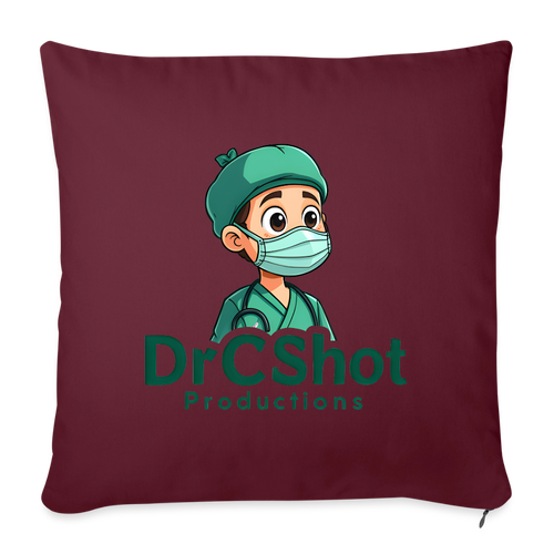 DrCShot Fan Kissenbezug (45x45 cm) - burgunderrot - burgundy