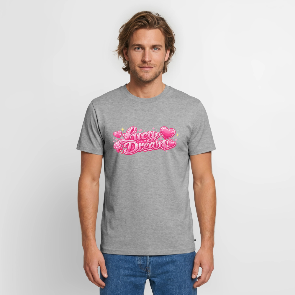 Lucy Dream Fan T-Shirt für Herren (Classic Fit) - grau meliert - heather grey