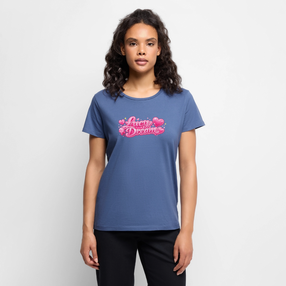 Lucy Dream Premium Fan T-Shirt (Frauen) - taubenblau - stone blue