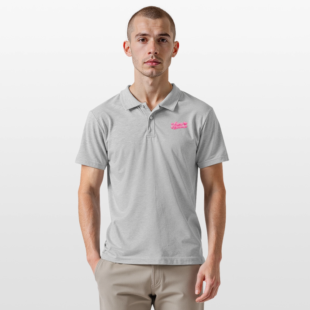 Lucy Dream Fan Polo-Shirt für Herren - heather grey
