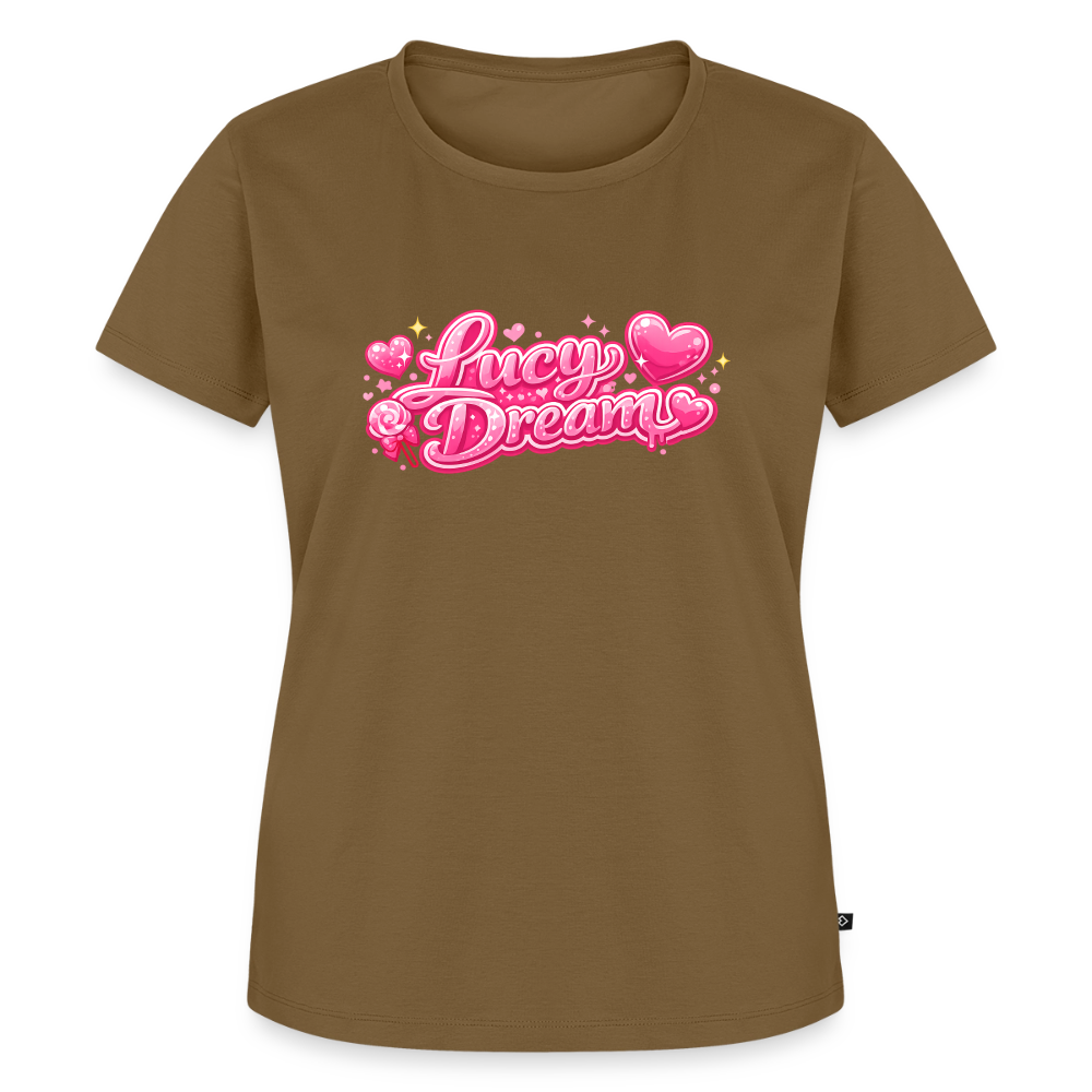 Lucy Dream Premium Fan T-Shirt (Frauen) - nussbraun - nutshell