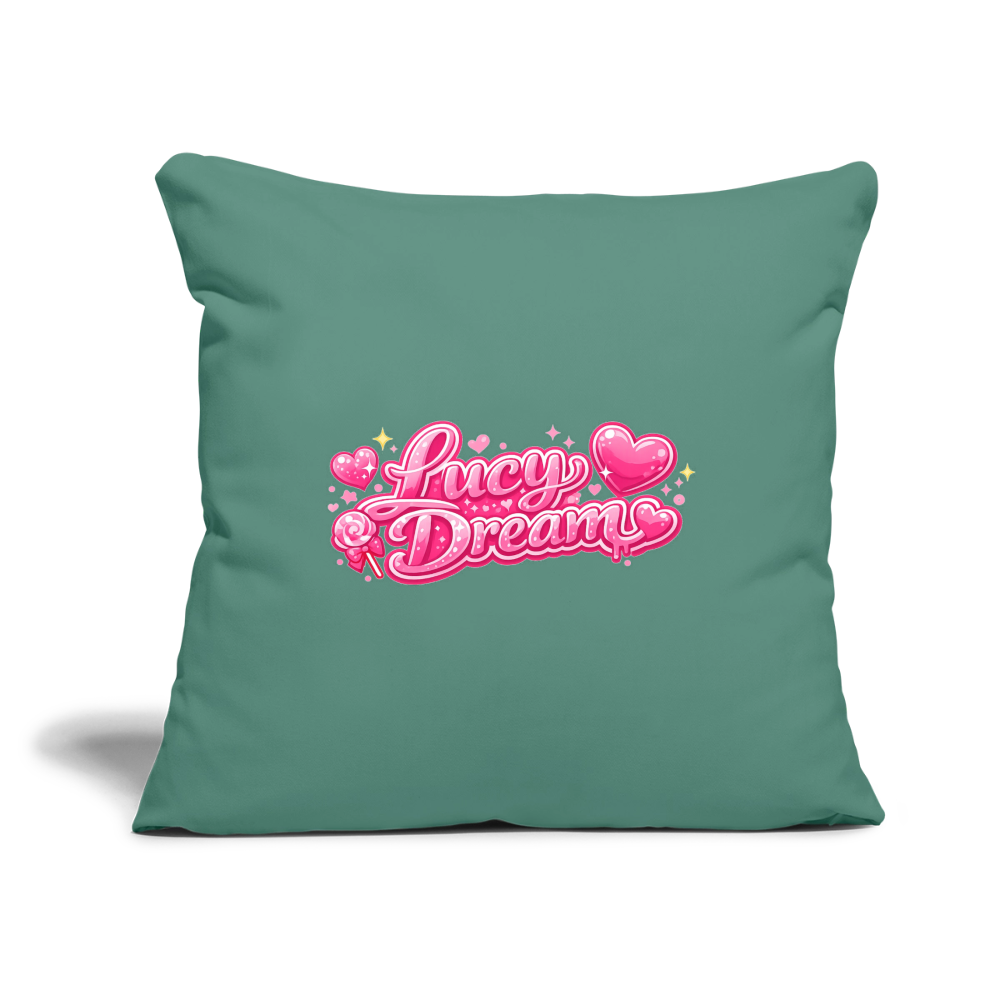 Lucy Dream Fan Kissenbezug (45x45 cm) - tannengrün - cypress green