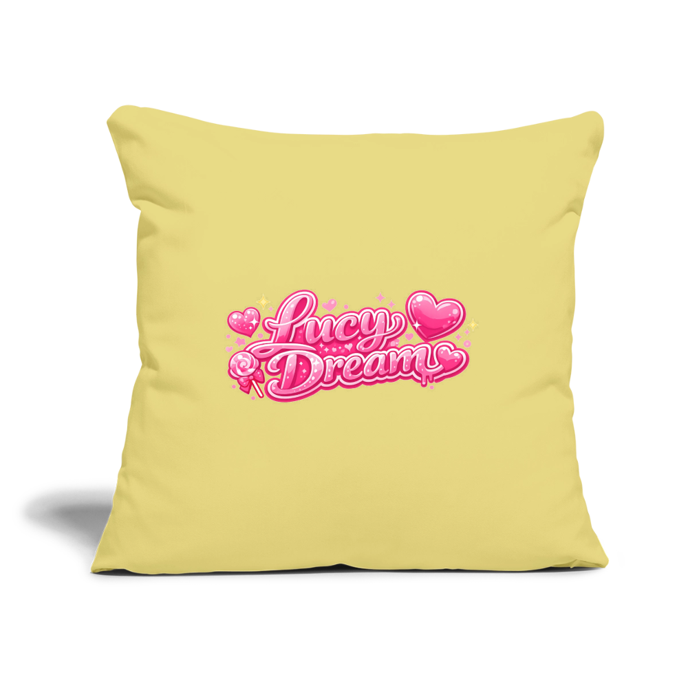 Lucy Dream Fan Kissenbezug (45x45 cm) - hellgelb - washed yellow