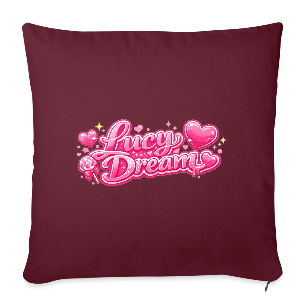 Lucy Dream Fan Kissenbezug (45x45 cm) - burgunderrot - burgundy