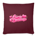 Lucy Dream Fan Kissenbezug (45x45 cm) - burgunderrot - burgundy
