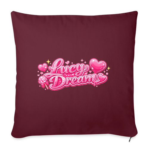 Lucy Dream Fan Kissenbezug (45x45 cm) - burgunderrot - burgundy