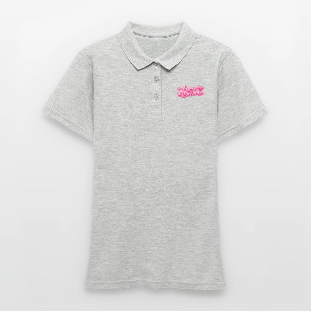 Lucy Dream Fan Polo-Shirt für Damen - heather grey