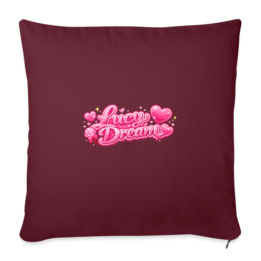 Sofa pillowcase 17,3'' x 17,3'' (45 x 45 cm) - burgundy