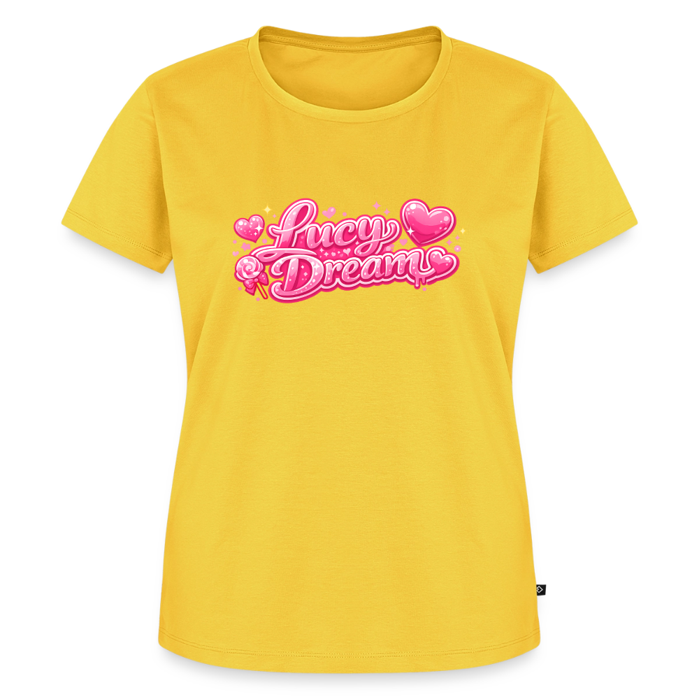 Lucy Dream Premium Fan T-Shirt (Frauen) - sonnengelb - sun yellow