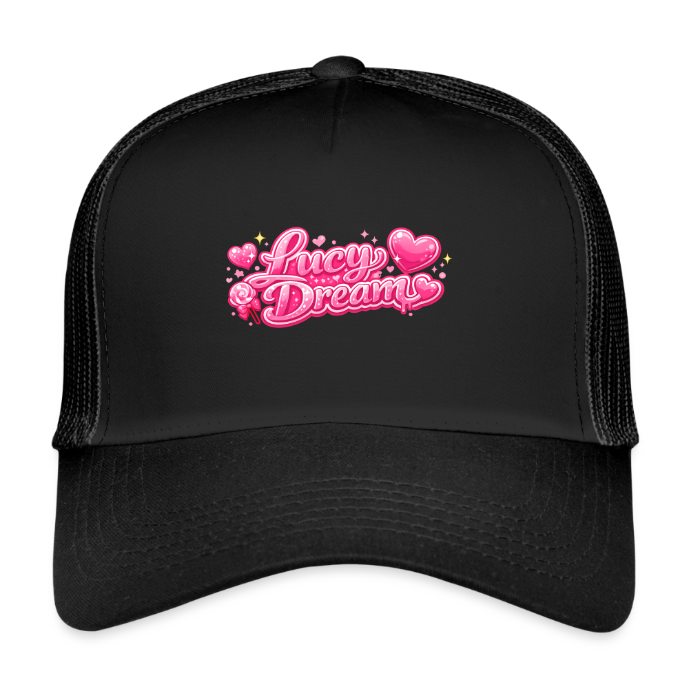 Lucy Dream Fan Trucker Cap - black/black