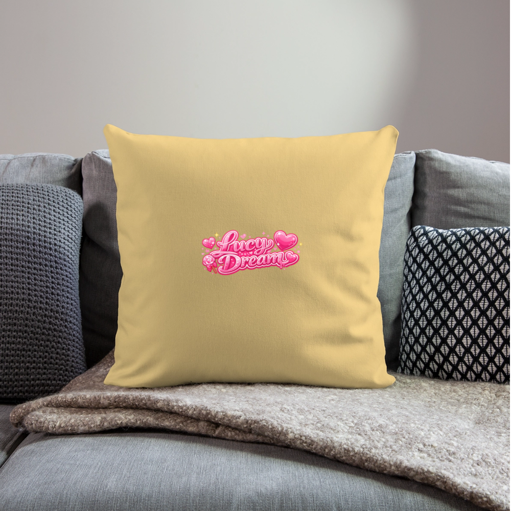 Lucy Dream Fan Kissenbezug (45x45 cm) - washed yellow