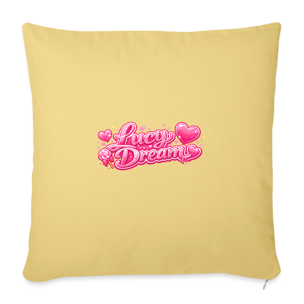 Sofa pillowcase 17,3'' x 17,3'' (45 x 45 cm) - washed yellow