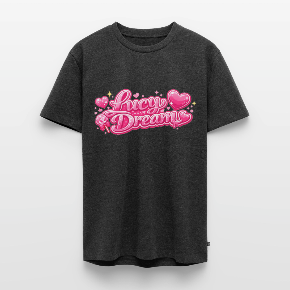 Lucy Dream Fan T-Shirt für Herren (Classic Fit) - anthrazit meliert - heather anthracite