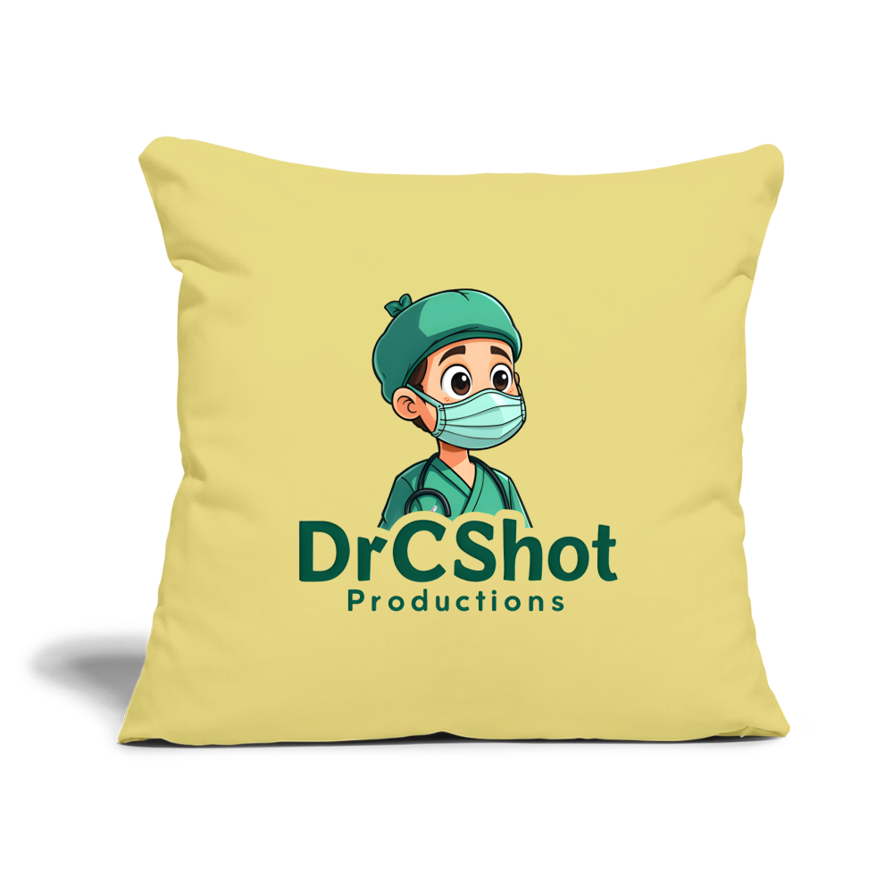DrCShot Fan Kissenbezug (45x45 cm) - hellgelb - washed yellow