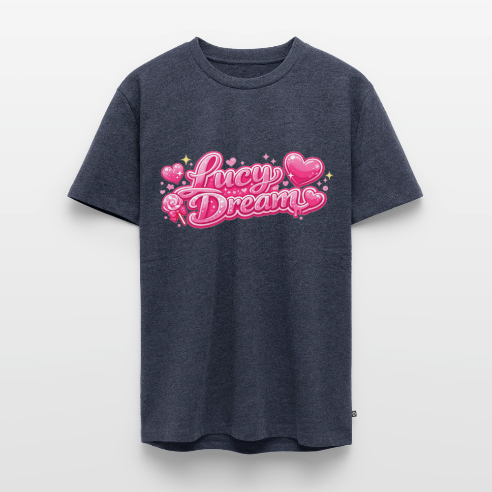 Lucy Dream Fan T-Shirt für Herren (Classic Fit) - jeansblau - heather denim
