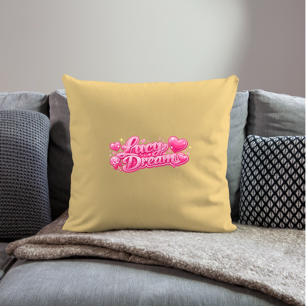 Lucy Dream Fan Kissenbezug (45x45 cm) - hellgelb - washed yellow