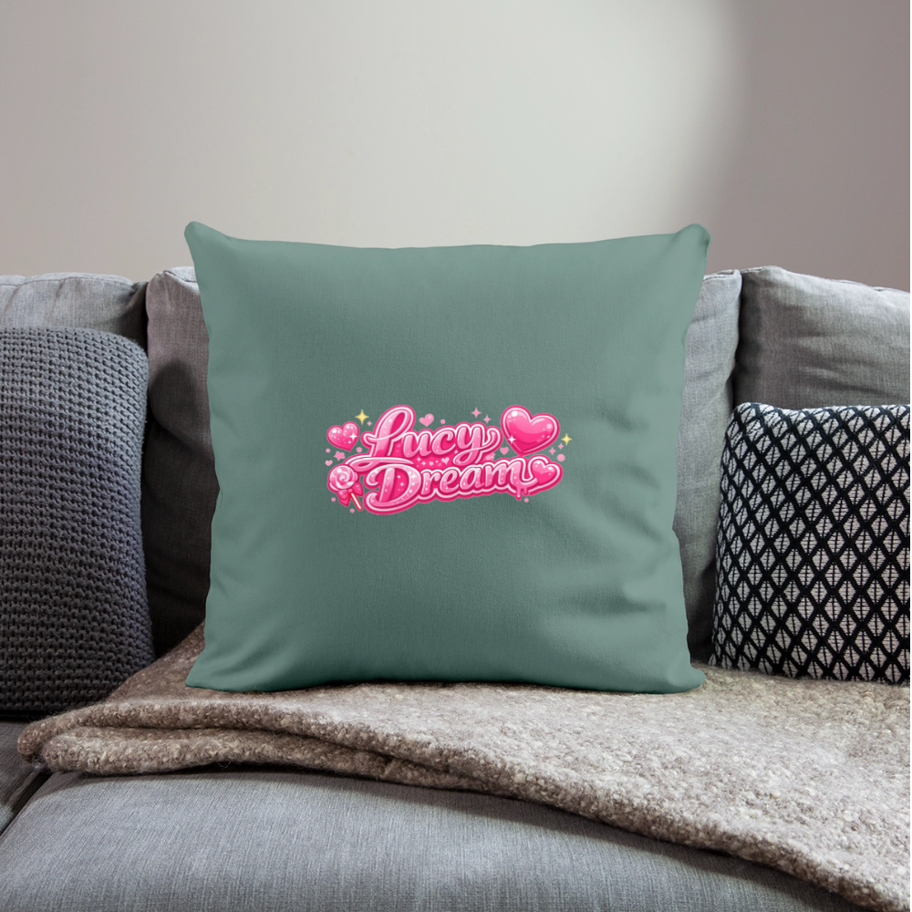 Lucy Dream Fan Kissenbezug (45x45 cm) - tannengrün - cypress green
