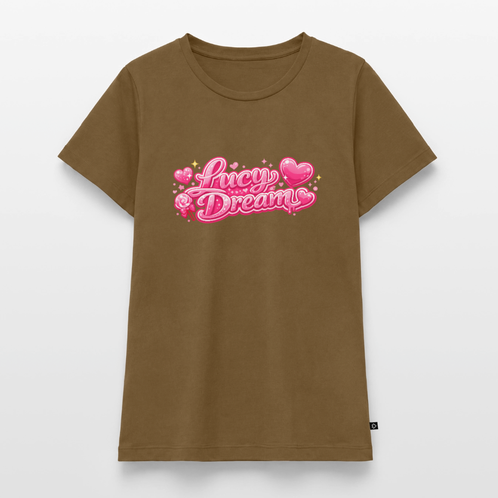 Lucy Dream Premium Fan T-Shirt (Frauen) - nussbraun - nutshell