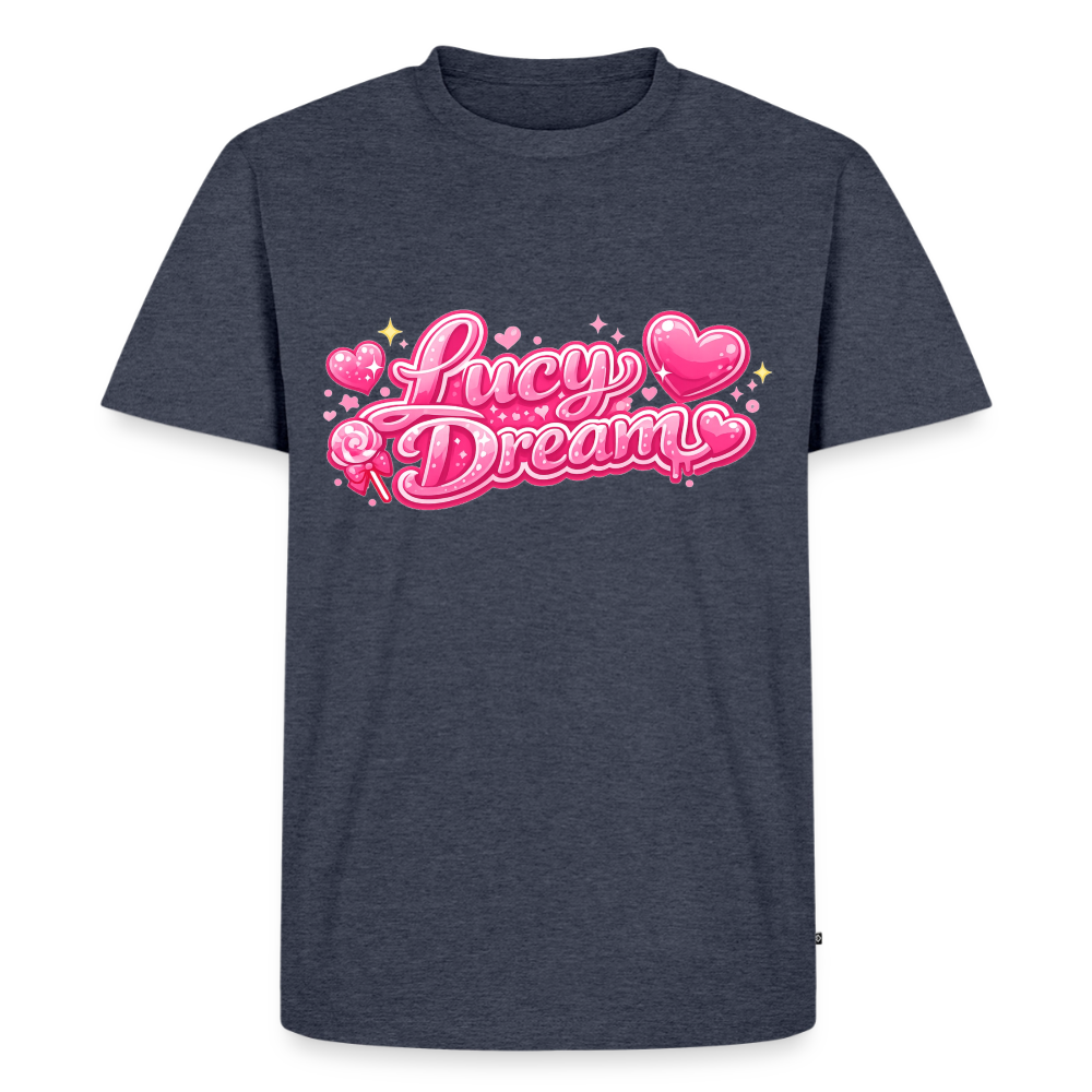 Lucy Dream Fan T-Shirt für Herren (Classic Fit) - jeansblau - heather denim