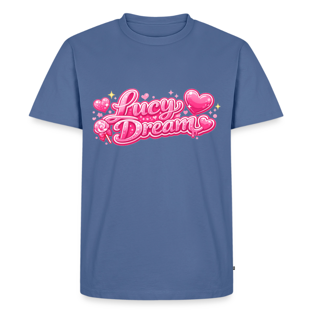 Lucy Dream Fan T-Shirt für Herren (Classic Fit) - taubenblau - stone blue