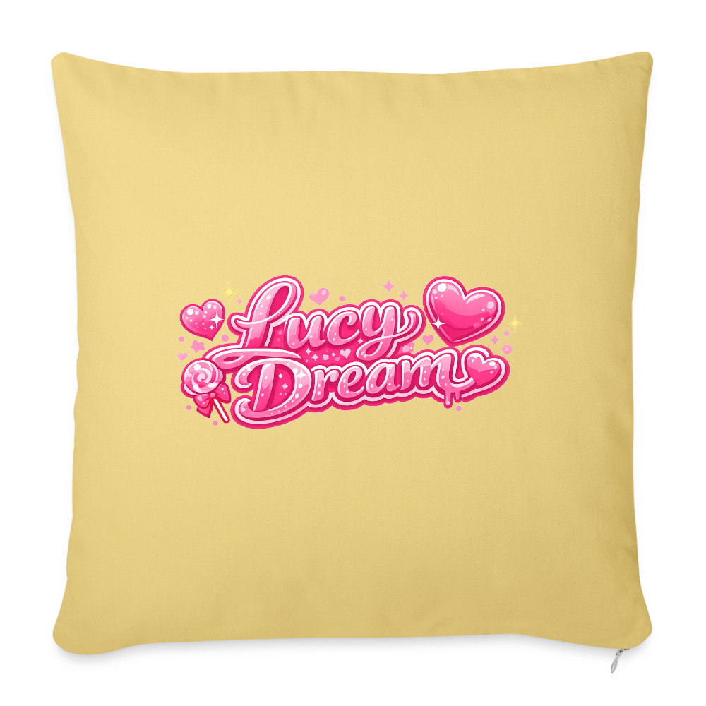 Lucy Dream Fan Kissenbezug (45x45 cm) - hellgelb - washed yellow