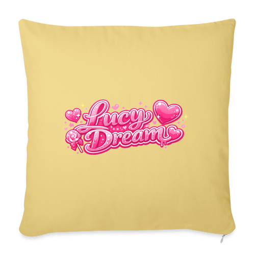 Lucy Dream Fan Kissenbezug (45x45 cm) - hellgelb - washed yellow