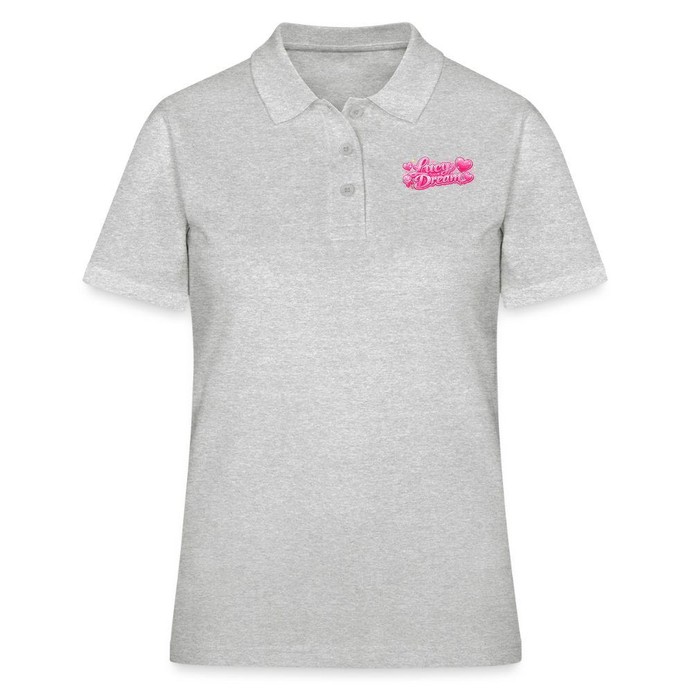 Lucy Dream Fan Polo-Shirt (Frauen) - grau meliert - heather grey