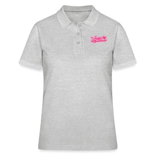 Lucy Dream Fan Polo-Shirt (Frauen) - grau meliert - heather grey