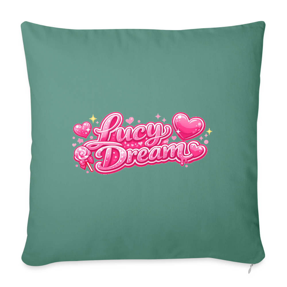 Lucy Dream Fan Kissenbezug (45x45 cm) - tannengrün - cypress green