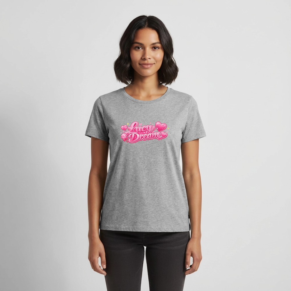 Lucy Dream Premium Fan T-Shirt (Frauen) - grau meliert - heather grey