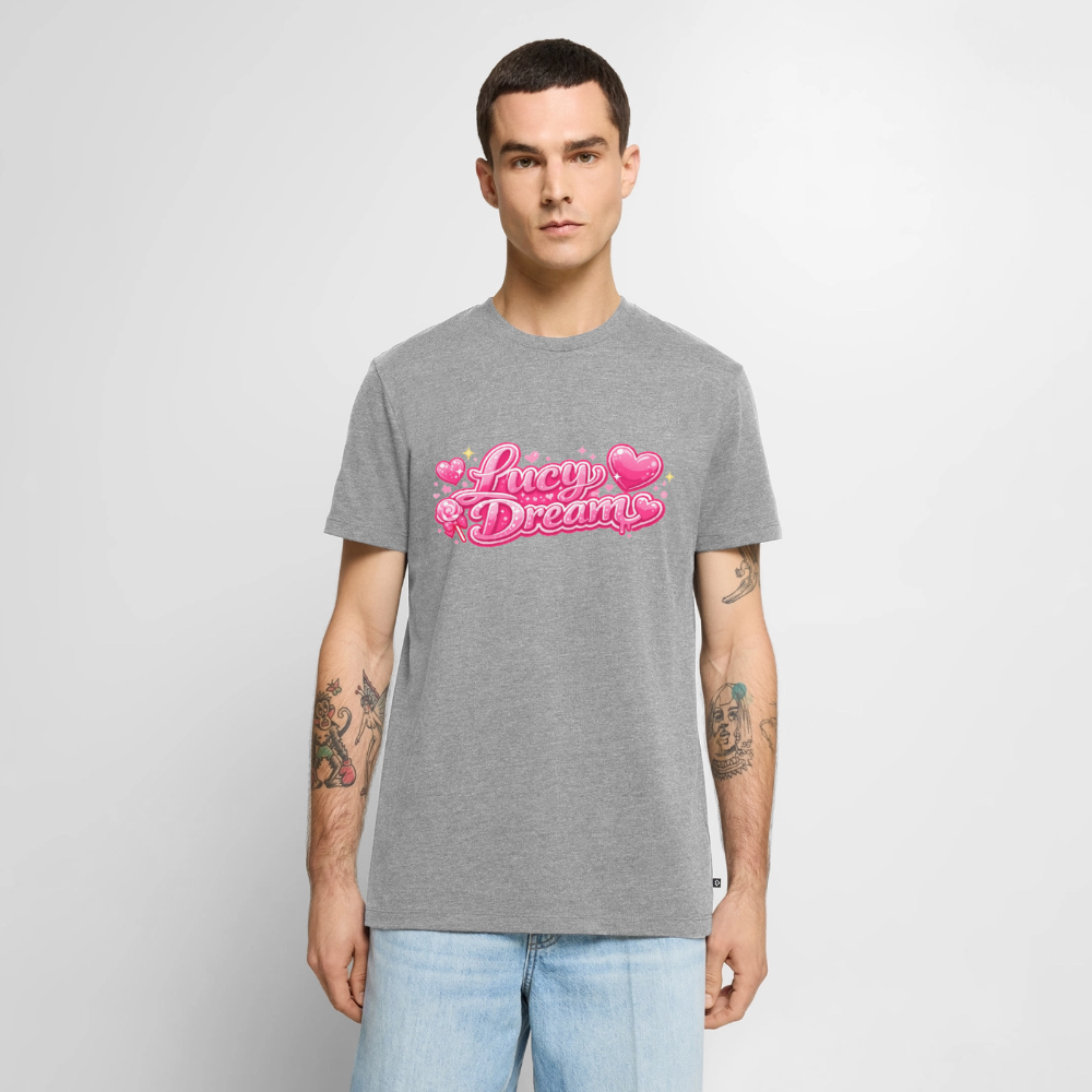 Lucy Dream Fan T-Shirt für Herren (Classic Fit) - grau meliert - heather grey