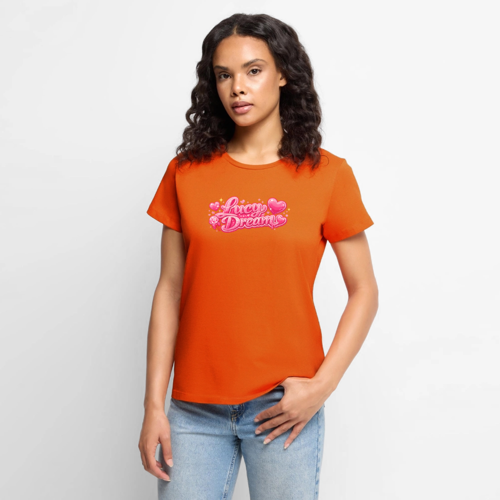 Lucy Dream Premium Fan T-Shirt (Frauen) - orange - orange 