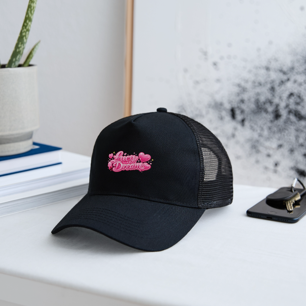 Lucy Dream Fan Trucker Cap - black/black