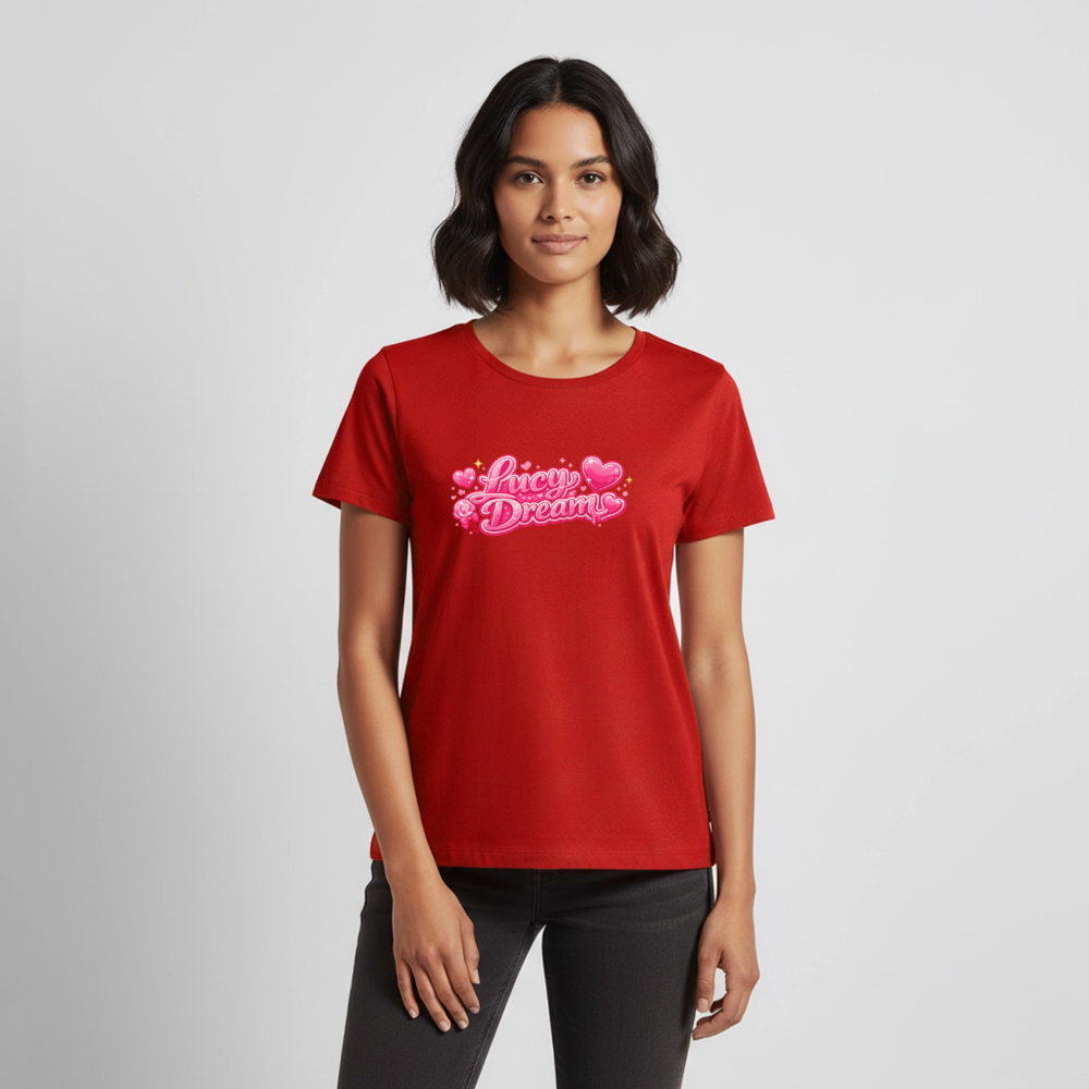 Lucy Dream Premium Fan T-Shirt (Frauen) - rot - red